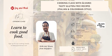 Hauptbild für Kochkurs: Glutefreie Rezepte (Kolumbianisch & Italienisch) mit Chef Álvaro