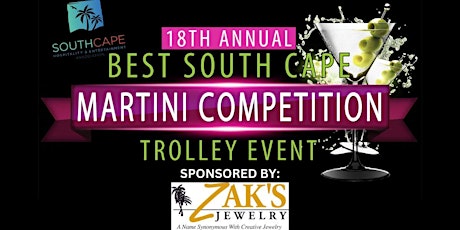 Primaire afbeelding van 18th Annual Best South Cape Martini Competition Trolley Event