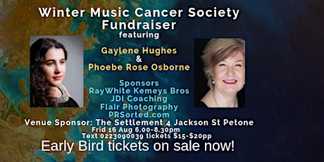 Music Soiree - Cancer Society Event Frid 16 August primary image