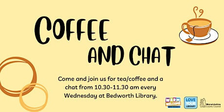 Coffee and Chat @Bedworth Library, Drop In, No Need to Book