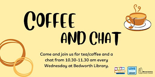 Imagem principal de Coffee and Chat @Bedworth Library, Drop In, No Need to Book
