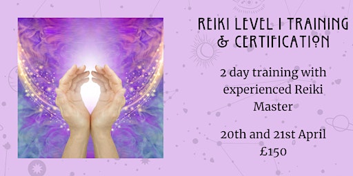 Imagem principal do evento Reiki Level 1 Training and Certification