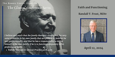 Clinical Conference: Randall T. Frost, MDiv *ONLINE ONLY*