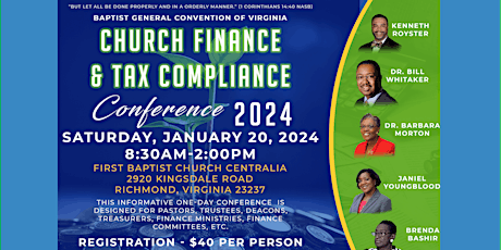 Imagen principal de 2024 Church Finance and Tax Compliance Conference