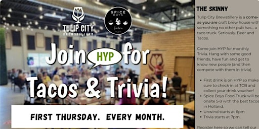 HYP Trivia @ Tulip City Brewstillery primary image