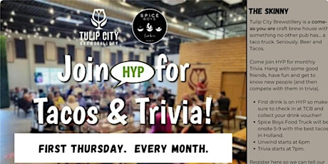 HYP Trivia @ Tulip City Brewstillery