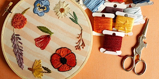 Imagem principal do evento Wildflower Embroidery Basics W/ MCreativeJ