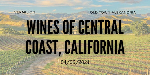 Imagen principal de Wine Class - Wines Central Coast California