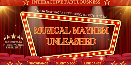 Image principale de MUSICAL MAYHEM UNLEASHED  Silent Disco, Showdance & Line Dance Extravaganza
