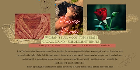 Flower Moon: Woman's Full Moon + Yoni Steam Temple  primärbild