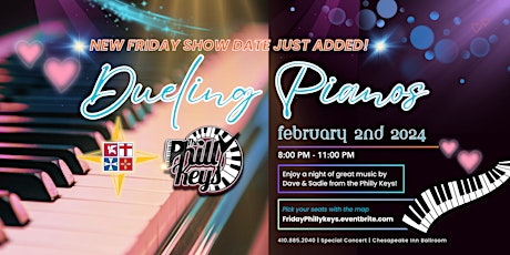 Primaire afbeelding van Dueling Pianos with The Philly Keys - NEW Friday Show Added!