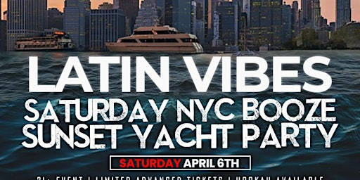 Latin Vibes Saturday NYC Sunset Majestic Princess Yacht Party Cruise 2024 primary image