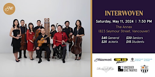 Imagem principal do evento Muzewest Concerts presents INTERWOVEN Music Ensemble from New York!