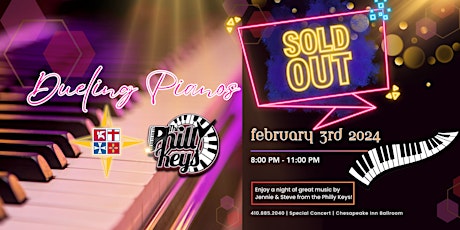 Primaire afbeelding van *SOLD OUT* Dueling Pianos with The Philly Keys - Saturday Show
