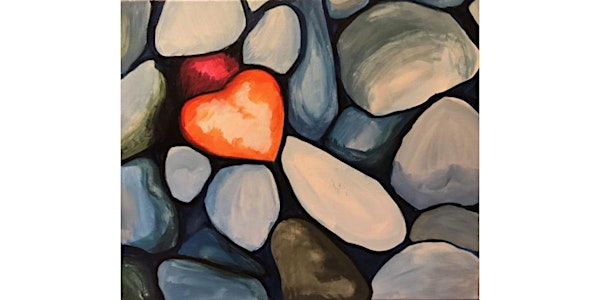 Heart shaped Rock paint and sip painting event at Drink EEZY Wines Tickets,  Tue, Feb 13, 2024 at 5:00 PM
