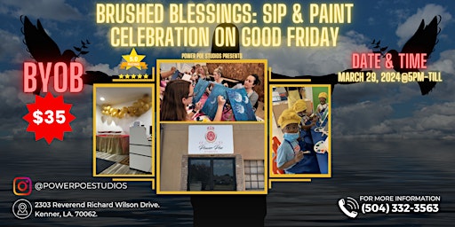 Imagem principal de Brushed Blessings: Sip & Paint Celebration on Good Friday