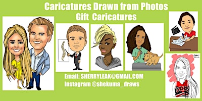 Imagen principal de Live Caricature drawn from photo for Kids Birthday School Sports team