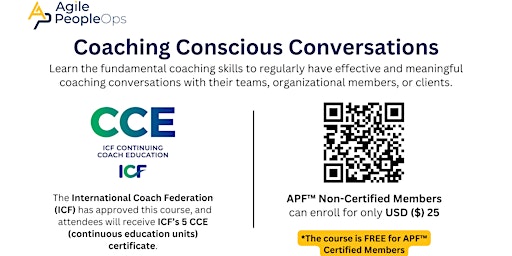 Coaching Conscious Conversations (ICF CCE Program) | Aug 3, 2024 primary image