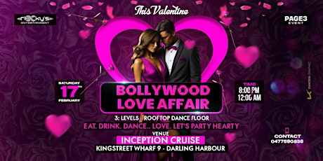 Primaire afbeelding van Bollywood Love Affair- Valentine's Cruise Party @Darling Harbour !!