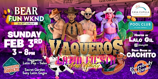 Imagen principal de VAQUEROS | Latin Fiesta Vaquera | Pool Party at Pool Club - Bear Week 2024