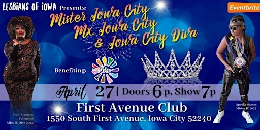 Imagen principal de Mister Iowa City, Mx. Iowa City & Iowa City Diva Pageant 2024