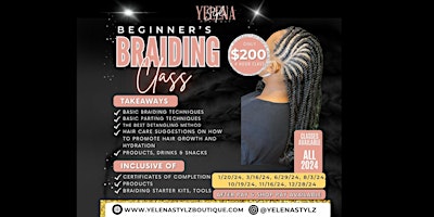 Image principale de Beginner Braiding Class