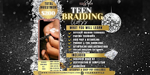 Imagem principal do evento Teen Braiding Class