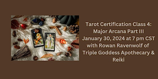 Imagen principal de Tarot Certification Class 4: Major Arcana Part III