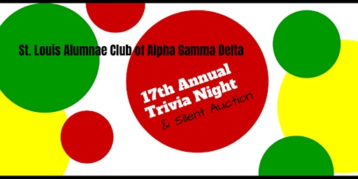 Primaire afbeelding van 17th Annual St. Louis Alumnae Club of Alpha Gamma Delta Trivia Night