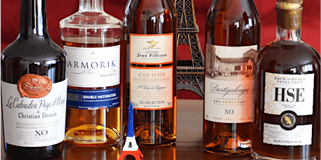 Experience 5 high-end French Spirits! online tasting: Cognac, Rum…  enjoy!