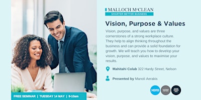 Hauptbild für Vision, Purpose and Values