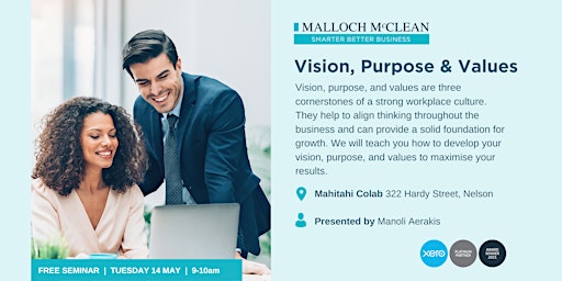 Hauptbild für Vision, Purpose and Values