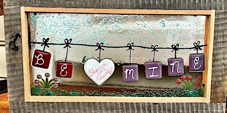 Be Mine Fused Glass Panel