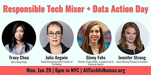 Primaire afbeelding van Responsible Tech Mixer + Data Action Day | NYC, in-person