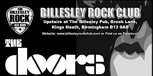 Image principale de The Doors Rising at Billesley Rock Club, Birmingham