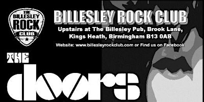 Imagen principal de The Doors Rising at Billesley Rock Club, Birmingham