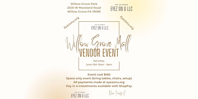 Image principale de Vendors wanted-Fathers Day/ Juneteenth Willow Grove vendor event June 15th