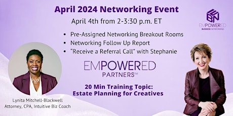 4.4.24 Networking Event - Lynita Mitchell-Blackwell Featured Expert