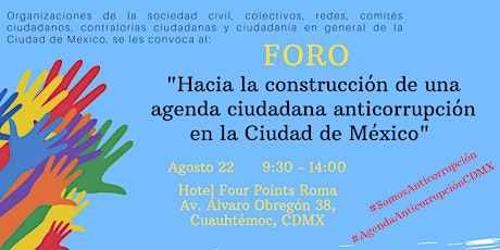 Imagen principal de Foro "Hacia la construcción de una agenda ciudadana anticorrupción en CDMX"