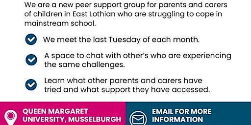 Imagem principal do evento Peer Support for School Attendance Difficulties - East Lothian