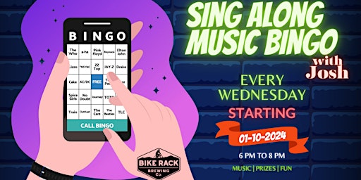 Hauptbild für Sing Along Music Bingo with Josh