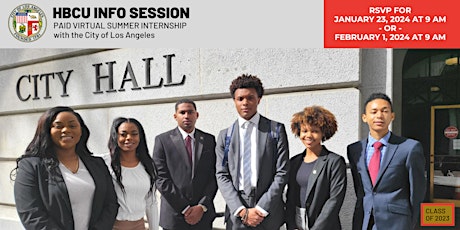 Info Session: 2024 City of Los Angeles HBCU Paid Virtual Summer Internship primary image