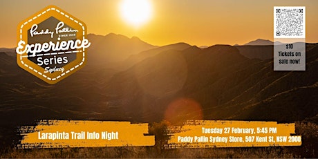 Paddy Pallin Sydney  Experience Series - Larapinta Trail Info Night primary image