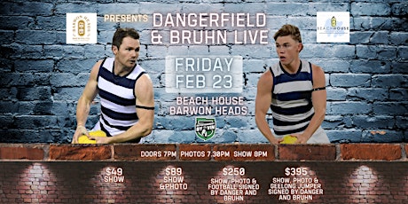 Primaire afbeelding van Barwon Heads Brewing Co. Presents Dangerfield & Bruhn LIVE at BeachHouse!