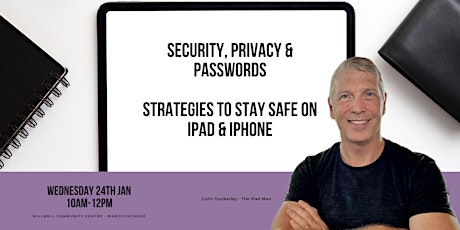 Hauptbild für Security, Privacy & Passwords - Strategies to stay safe on iPad & iPhone