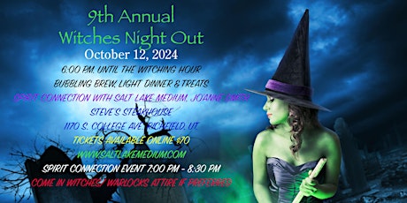 2024 “WITCHES NIGHT OUT HALLOWEEN SPIRIT CONNECTION"  W/ SALT LAKE MEDIUM