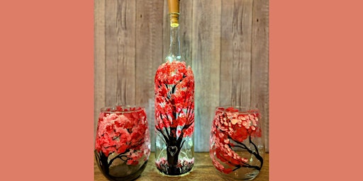 Cherry Blossom Wine glasses or wine Bottle (ages 18+) primary image