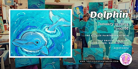 Hauptbild für Paint & Sip Party - Dolphin - January 19,  2024