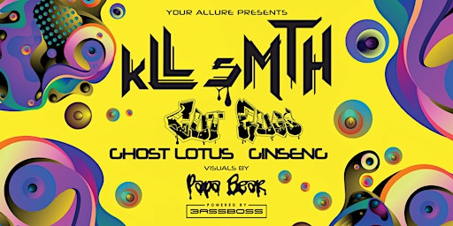 Imagem principal do evento kLL sMTH + Cut Rugs, Ghost Lotus, & Ginseng at Asheville Music Hall