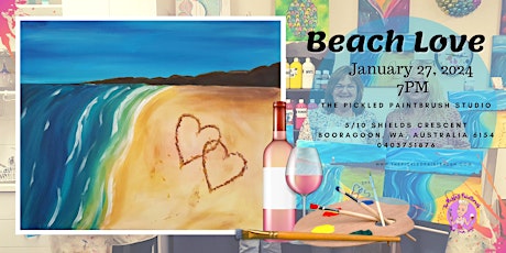 Imagen principal de Painting Class - Beach Love  - January 27,  2024